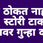आम्ही ठोकत नाही ओ, तोडतो’ स्टोरी टाकणाऱ्या तरुणावर गुन्हा दाखल