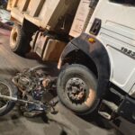 बारामतीत हायवाचा पुन्हा धुमाकूळ; दुचाकी चिरडली, सुदैवाने जीवितहानी टळली