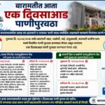 बारामतीत एक दिवसाआड पाणीपुरवठा होणार